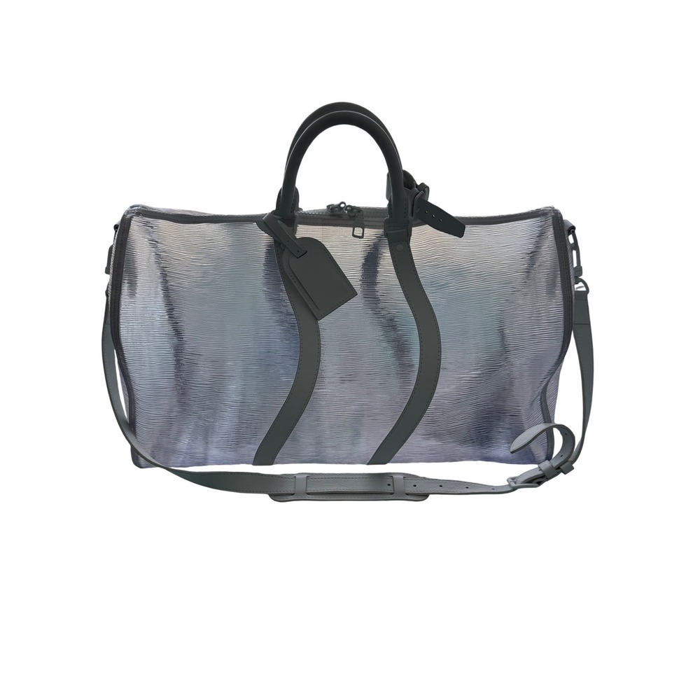 AUTHENTIC Louis Vuitton Keepall Bandouliere 50 Prism White Transparent Epi Bag